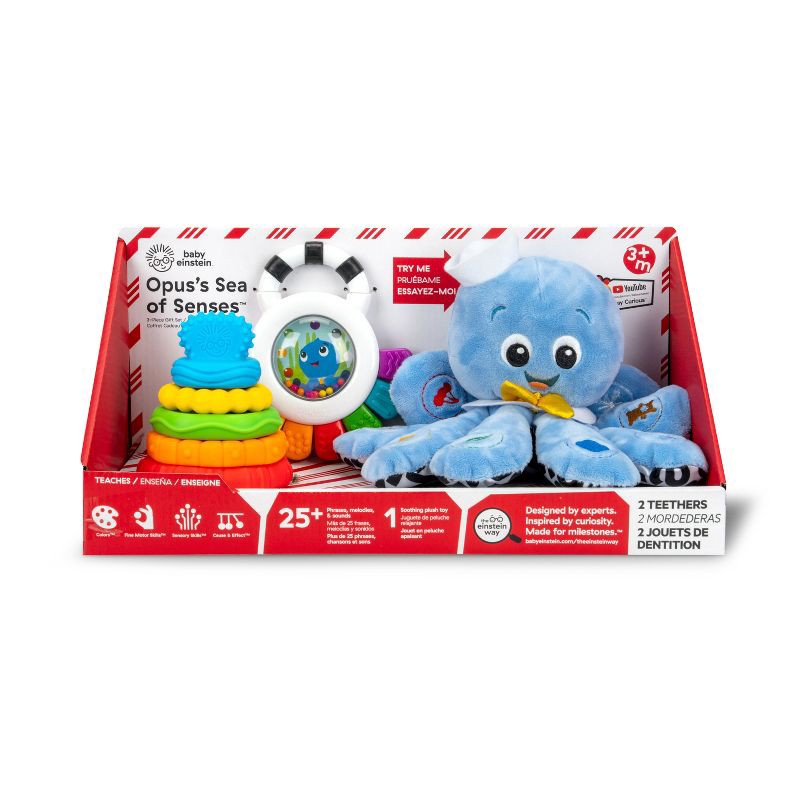 slide 1 of 12, Baby Einstein Opus's Sea of Senses Baby Toy Gift Set - 3 pc, 3 ct