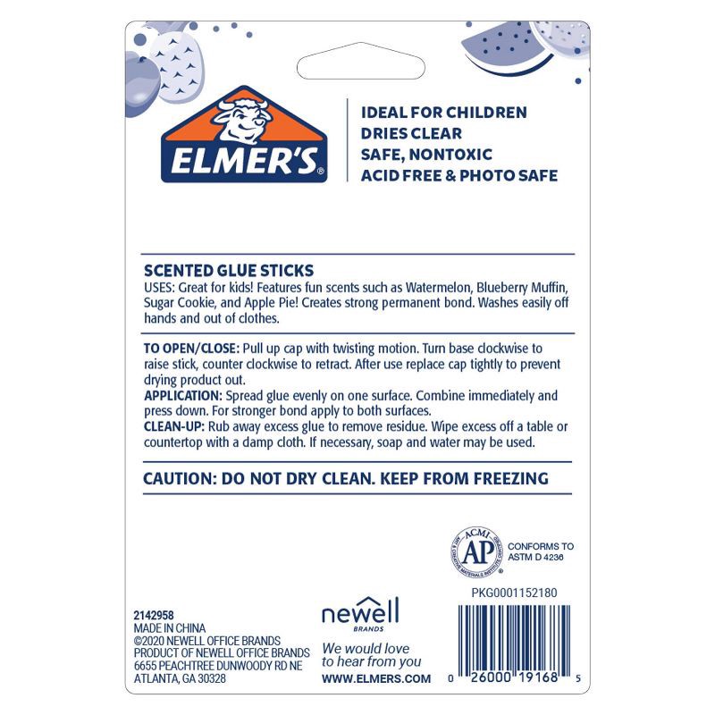 slide 2 of 6, Elmer's 4pk Washable School Glue Sticks Scented, 4 ct