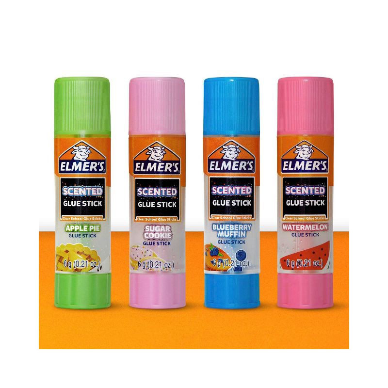 slide 3 of 6, Elmer's 4pk Washable School Glue Sticks Scented, 4 ct