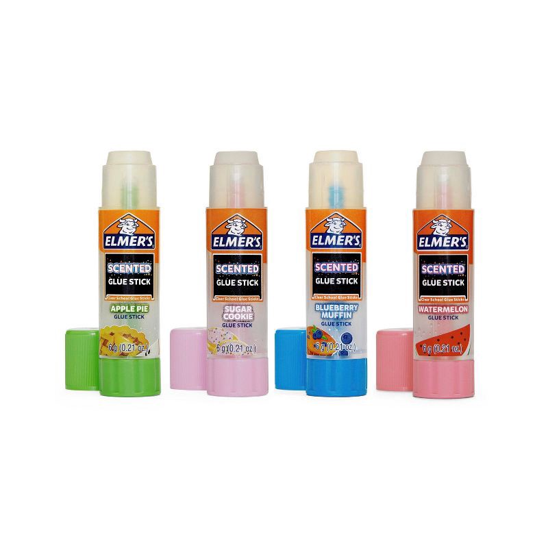 slide 6 of 6, Elmer's 4pk Washable School Glue Sticks Scented, 4 ct