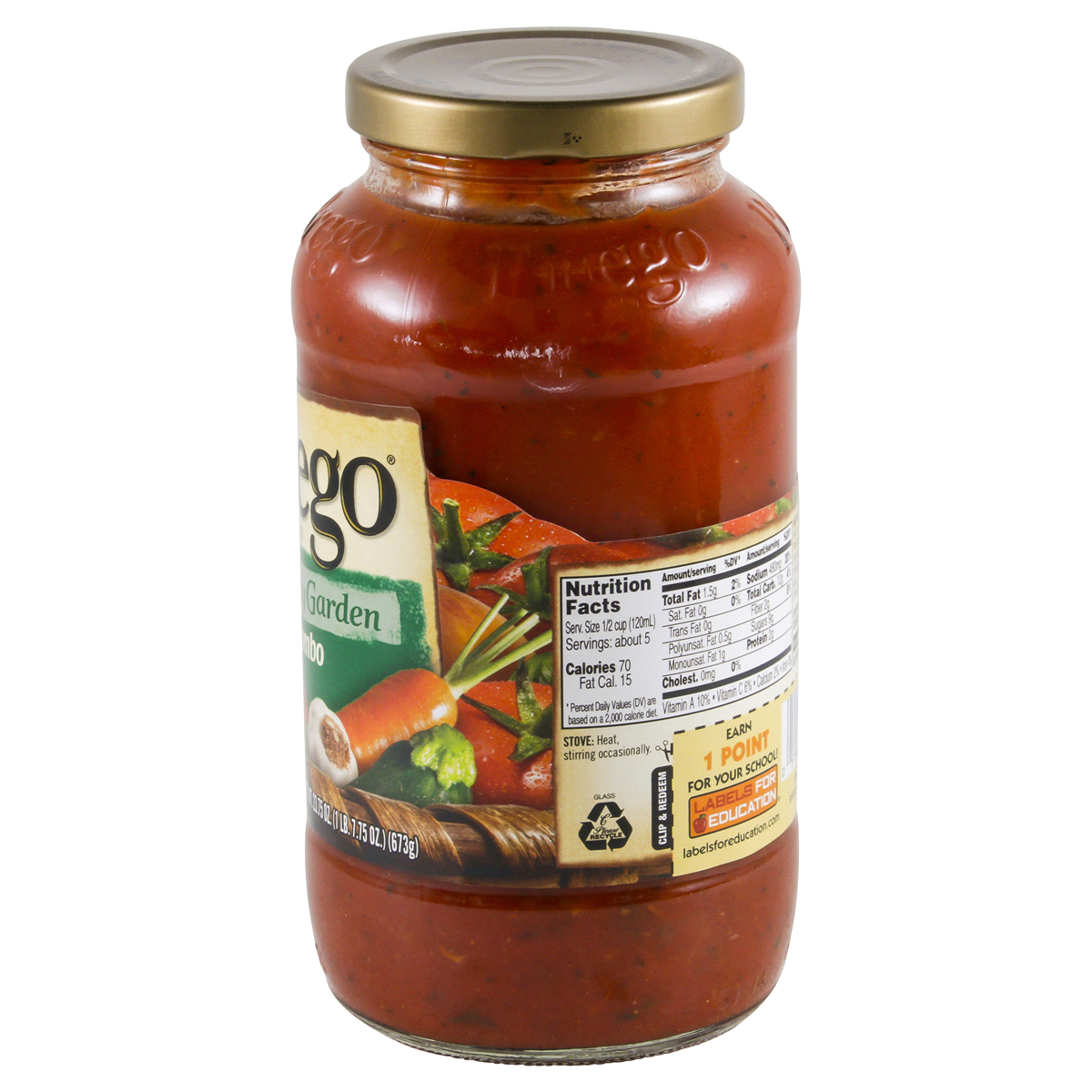 slide 3 of 4, Prego Chunky Combo Garden Harvest Pasta Sauce, 23.75 oz