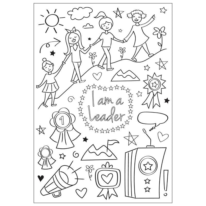 slide 4 of 8, I Am an Adventurer Coloring Book - Hopscotch Girls: Creative Thinking for All Ages, 24 Pages, 11.69" x 8.27", 1 ct