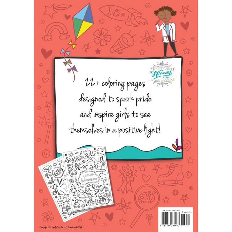 slide 8 of 8, I Am an Adventurer Coloring Book - Hopscotch Girls: Creative Thinking for All Ages, 24 Pages, 11.69" x 8.27", 1 ct