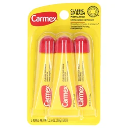 Carmex Classic Medicated Lip Balm 3 - 0.35 oz Tubes