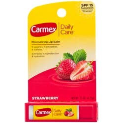 Carmex Daily Care SPF 15 Moisturizing Strawberry Lip Balm 0.15 oz