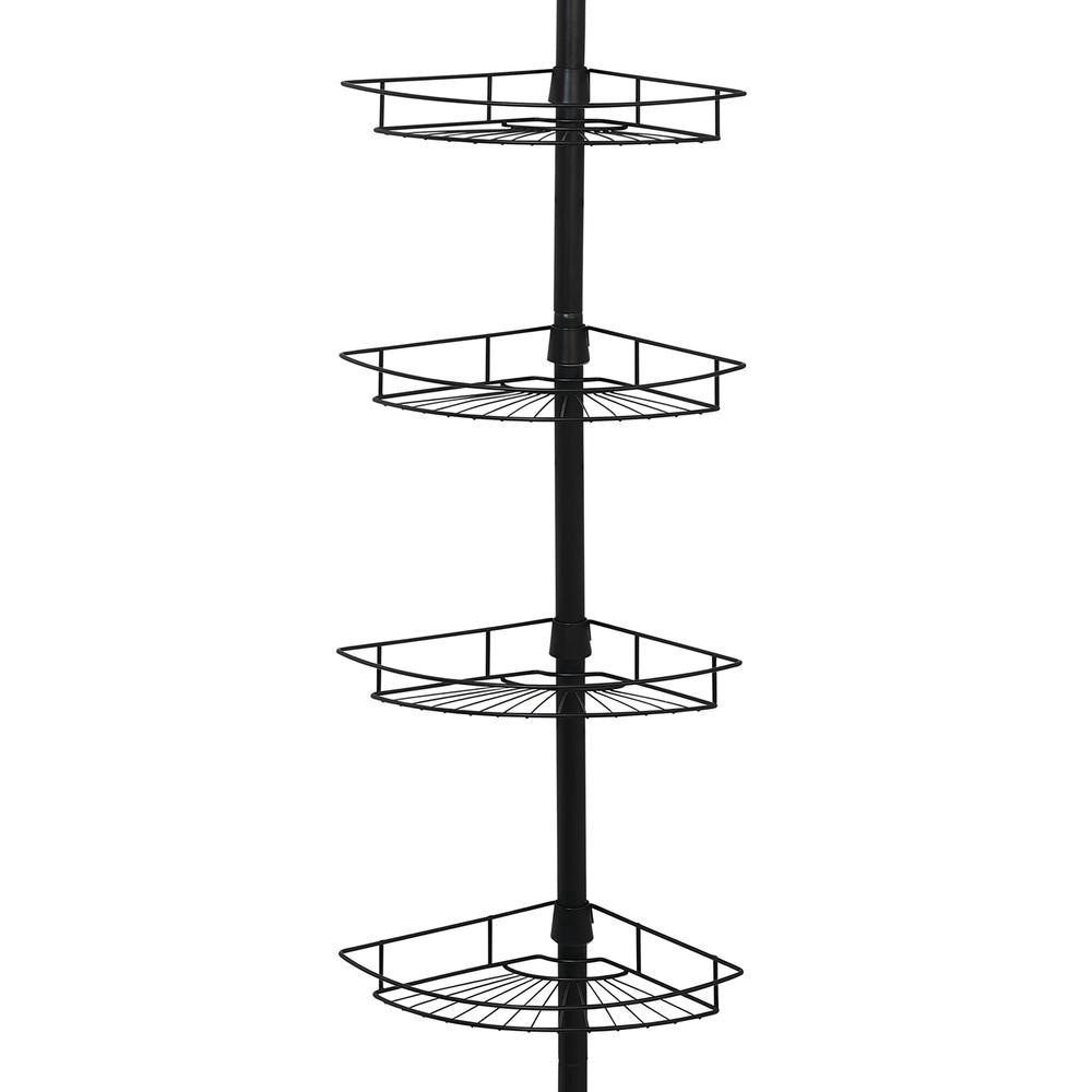slide 1 of 1, Zenna Home Steel Pole Shower Caddy, 1 ct