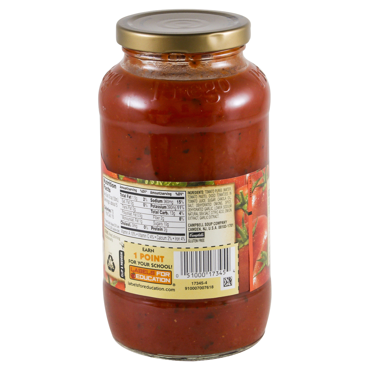 slide 5 of 8, Prego Traditional Lower Sodium Pasta Sauce, 23.5 oz Jar, 23.5 oz