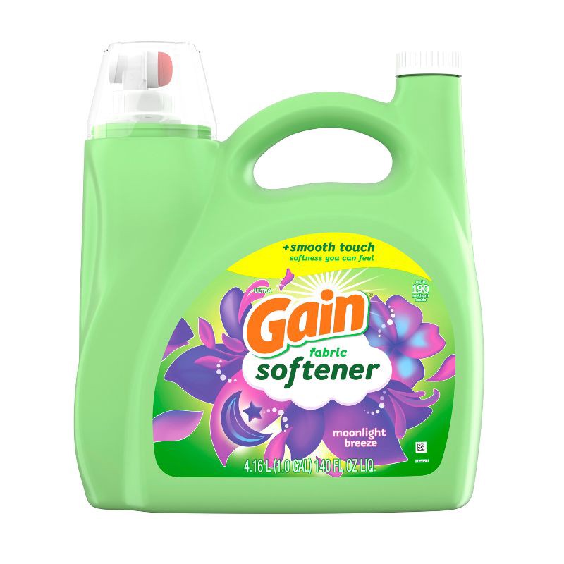 slide 2 of 9, Gain Liquid Fabric Softener - Moonlight Breeze - 140 fl oz, 140 fl oz