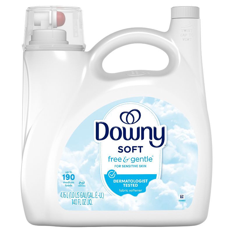 slide 9 of 10, Downy Free & Gentle HE Compatible Ultra Liquid Fabric Softener - 140 fl oz, 140 fl oz