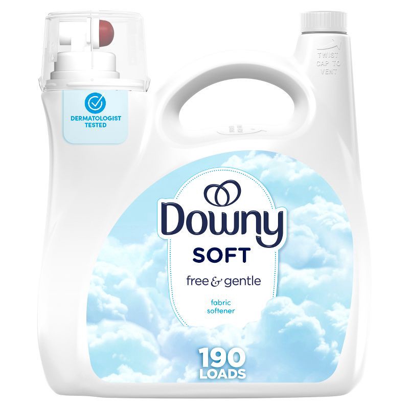 slide 1 of 10, Downy Free & Gentle HE Compatible Ultra Liquid Fabric Softener - 140 fl oz, 140 fl oz