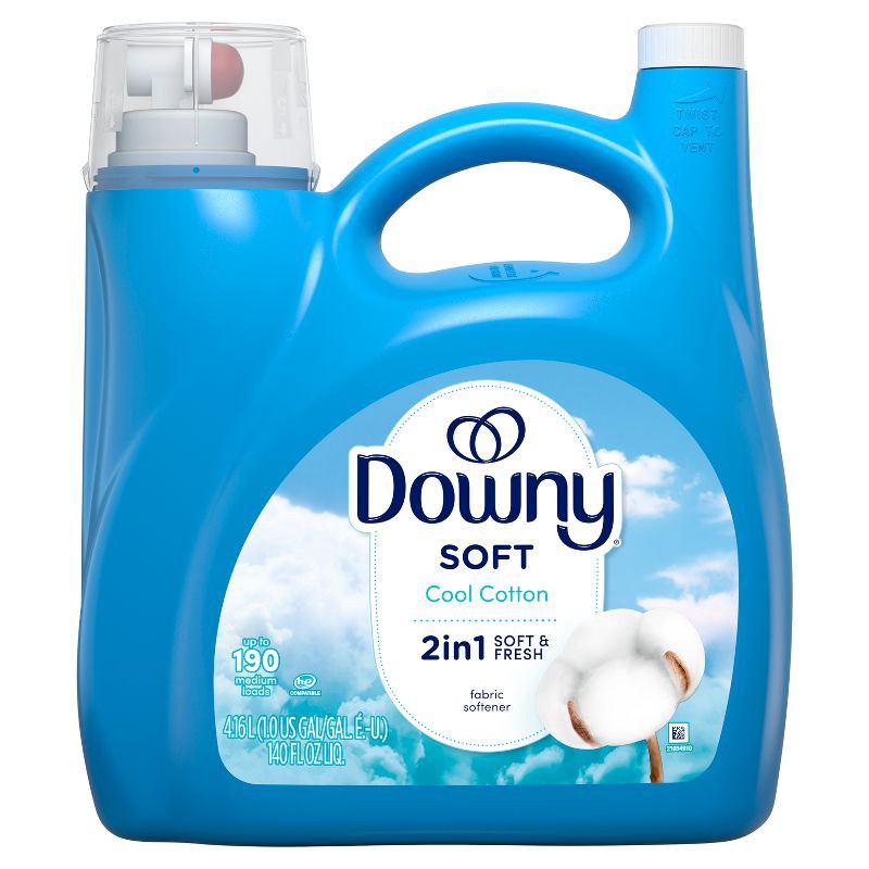slide 8 of 9, Downy Cool Cotton Ultra HE Compatible Liquid Fabric Softener - 140 fl oz, 140 fl oz
