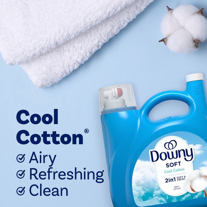 slide 4 of 9, Downy Cool Cotton Ultra HE Compatible Liquid Fabric Softener - 140 fl oz, 140 fl oz