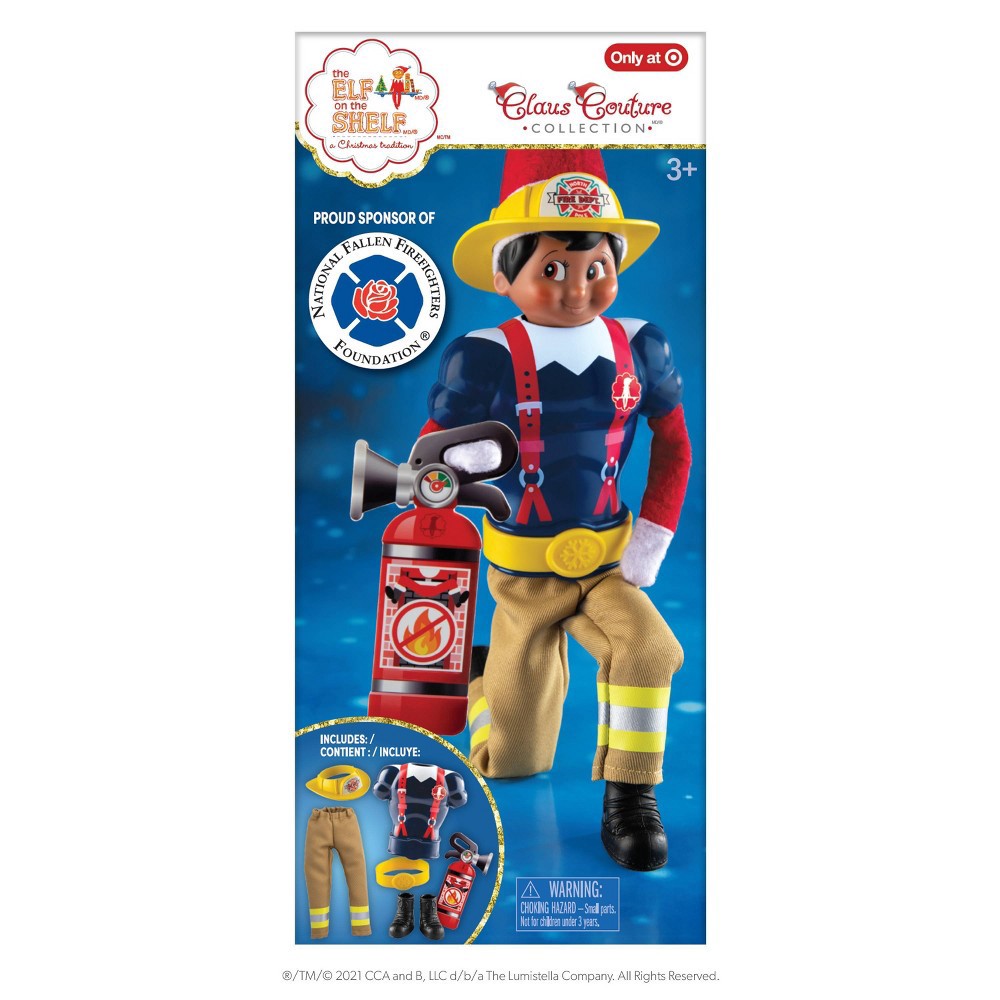 slide 4 of 7, Elf on the Shelf Claus Couture Chief of Cheer Firefighter Set - Target Exclusive Edition, 1 ct