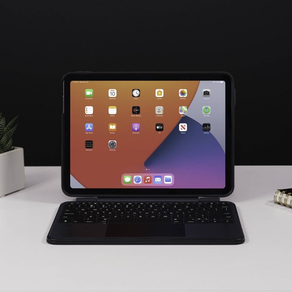 slide 4 of 9, Brydge Air MAX+ Black Wireless Keyboard Case with Trackpad, 1 ct