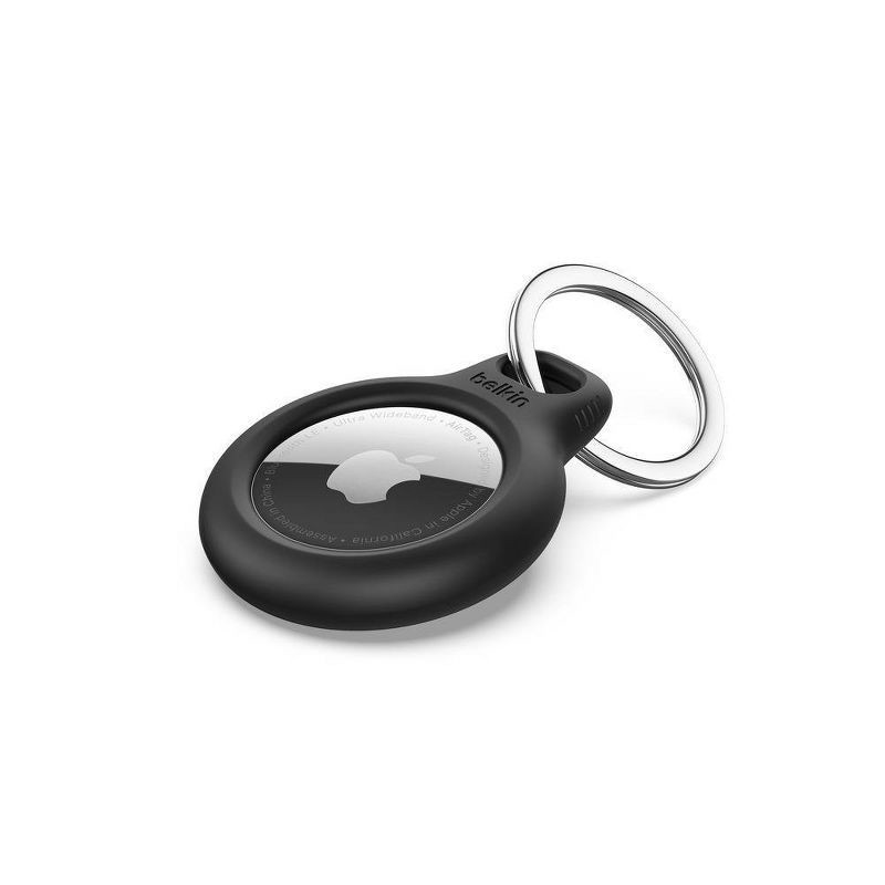 slide 3 of 6, Belkin Secure Holder with Key Ring for AirTag - Black, 1 ct