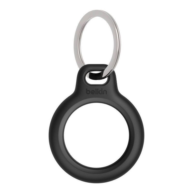 slide 1 of 6, Belkin Secure Holder with Key Ring for AirTag - Black, 1 ct
