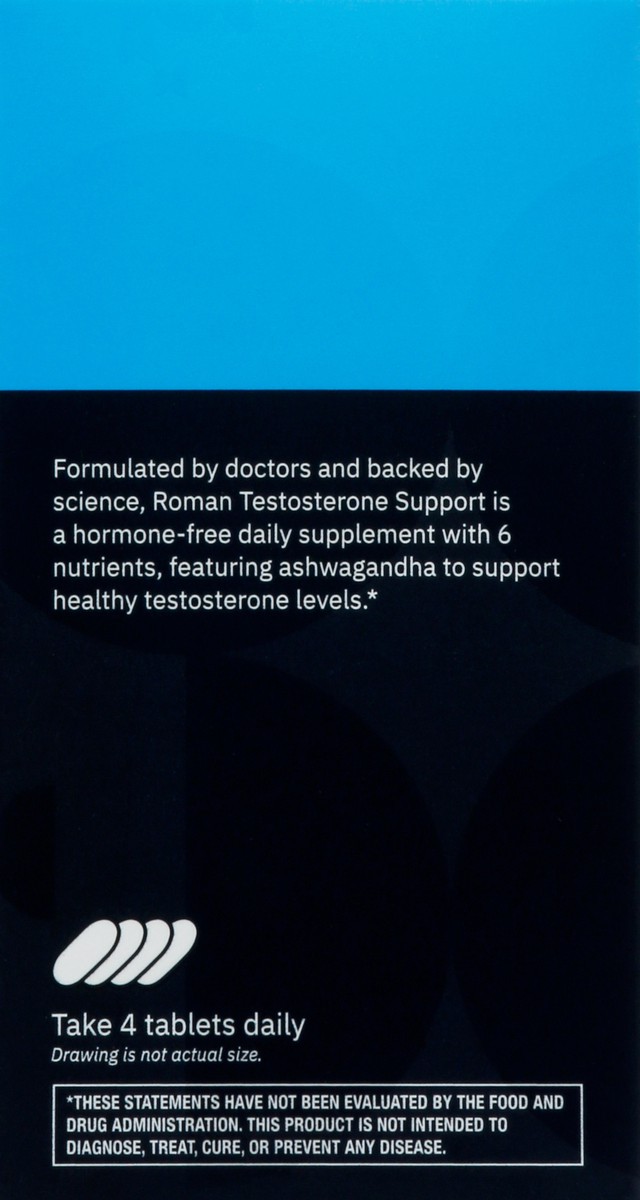 slide 2 of 9, Roman Testosterone Support, Men, Tablets, 120 ct