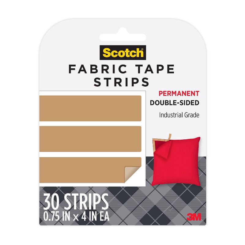 slide 2 of 13, Scotch Permanent Fabric Tape 180'' Clear, 1 ct