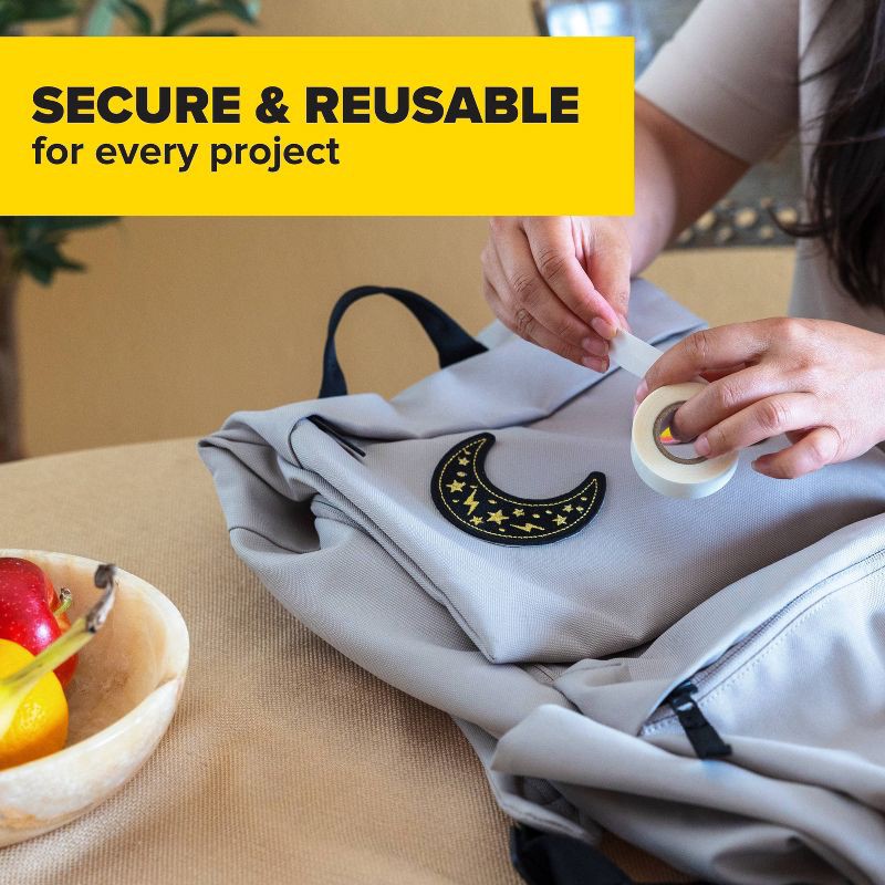 slide 12 of 13, Scotch Permanent Fabric Tape 180'' Clear, 1 ct