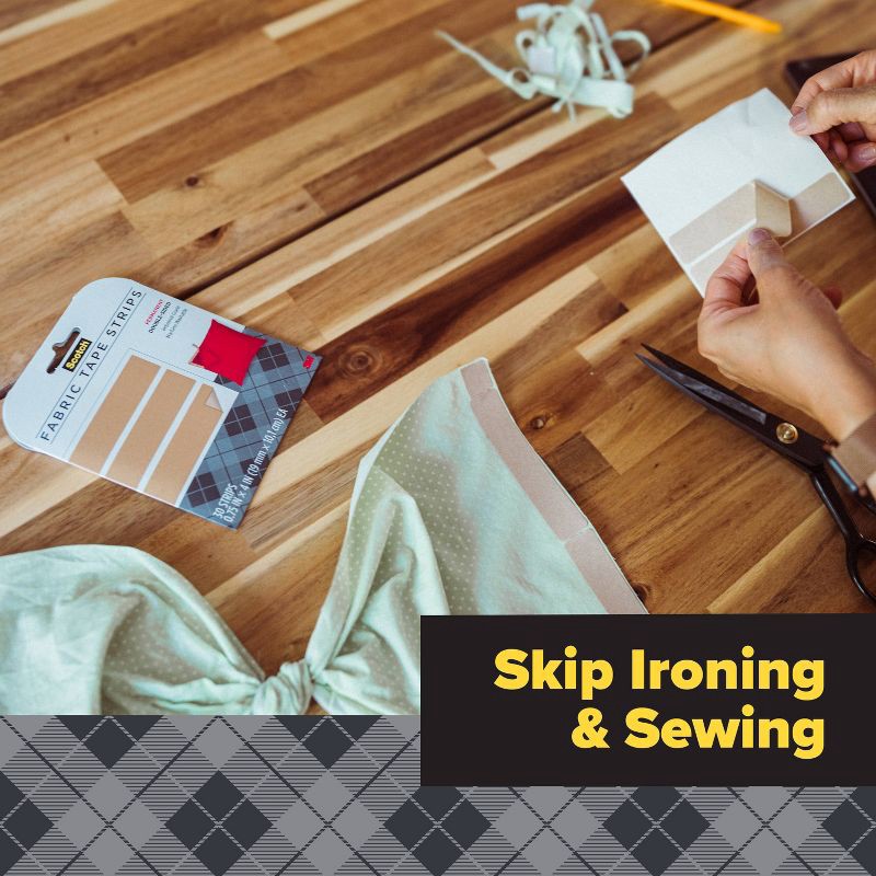 slide 7 of 13, Scotch Permanent Fabric Tape 180'' Clear, 1 ct