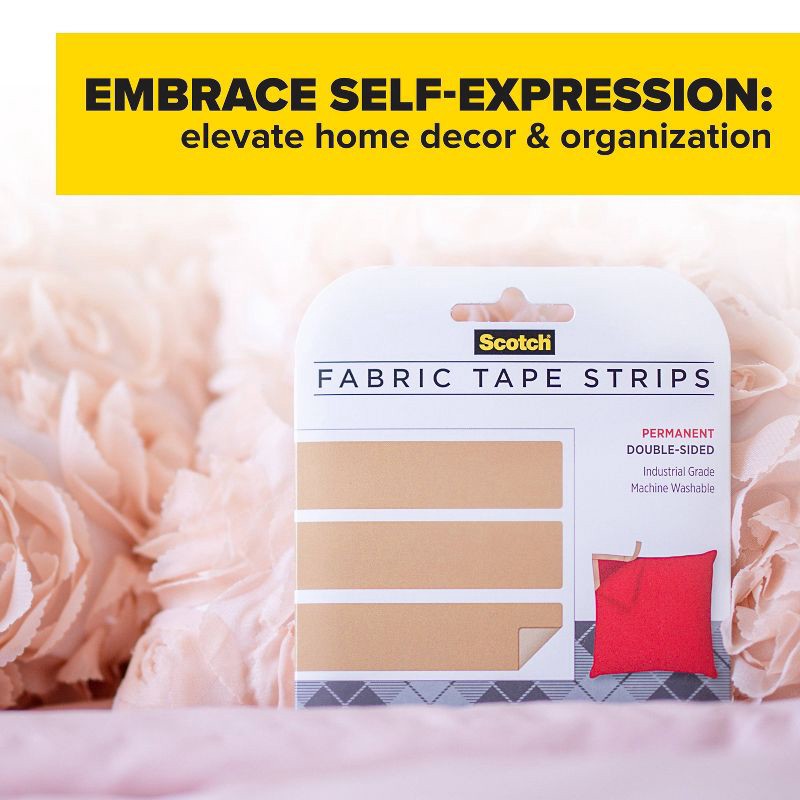 slide 9 of 13, Scotch Permanent Fabric Tape 180'' Clear, 1 ct