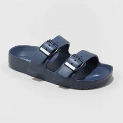 Kids' Noa Slip-On Footbed Sandals - Cat & Jack Navy 13