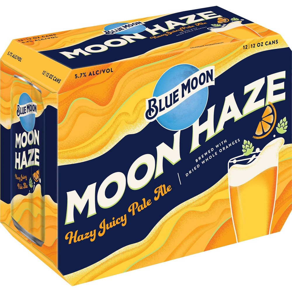 slide 2 of 5, Blue Moon Moon Haze Juicy Pale Ale, 12 ct; 12 fl oz