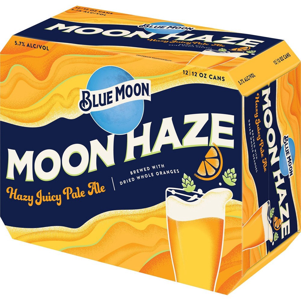 slide 5 of 5, Blue Moon Moon Haze Juicy Pale Ale, 12 ct; 12 fl oz