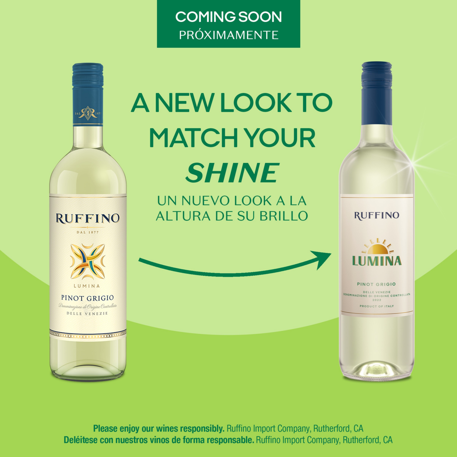 slide 3 of 8, Ruffino Lumina DOC Pinot Grigio Italian White Wine, 750 ml