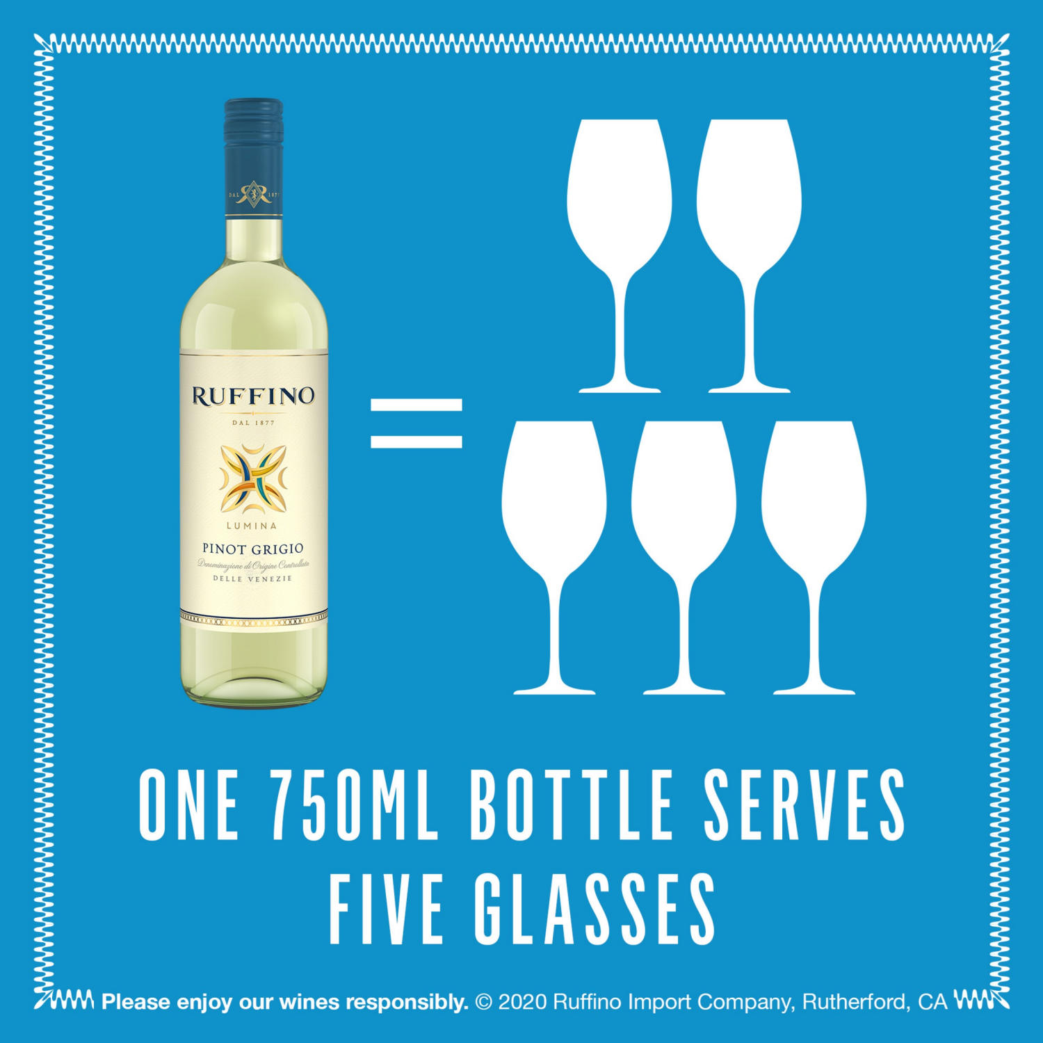 slide 5 of 8, Ruffino Lumina DOC Pinot Grigio Italian White Wine, 750 ml