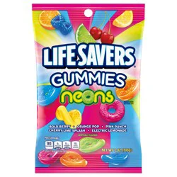 LIFE SAVERS Neons Gummy Candy Variety Pack, Assorted Fruity Candy Snacks, 7 oz Bags (Pack of 12)