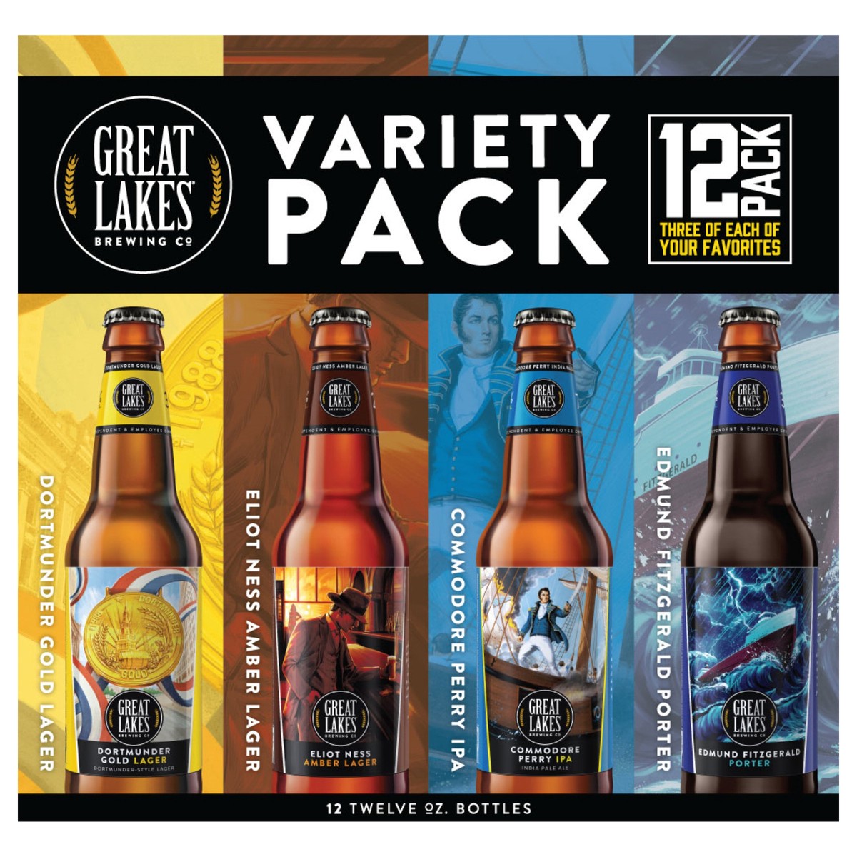 slide 1 of 1, Great Lakes Brewing Co. Great Lakes 12 Pack Variety Pack Beer 12 ea, 12 ct; 12 fl oz