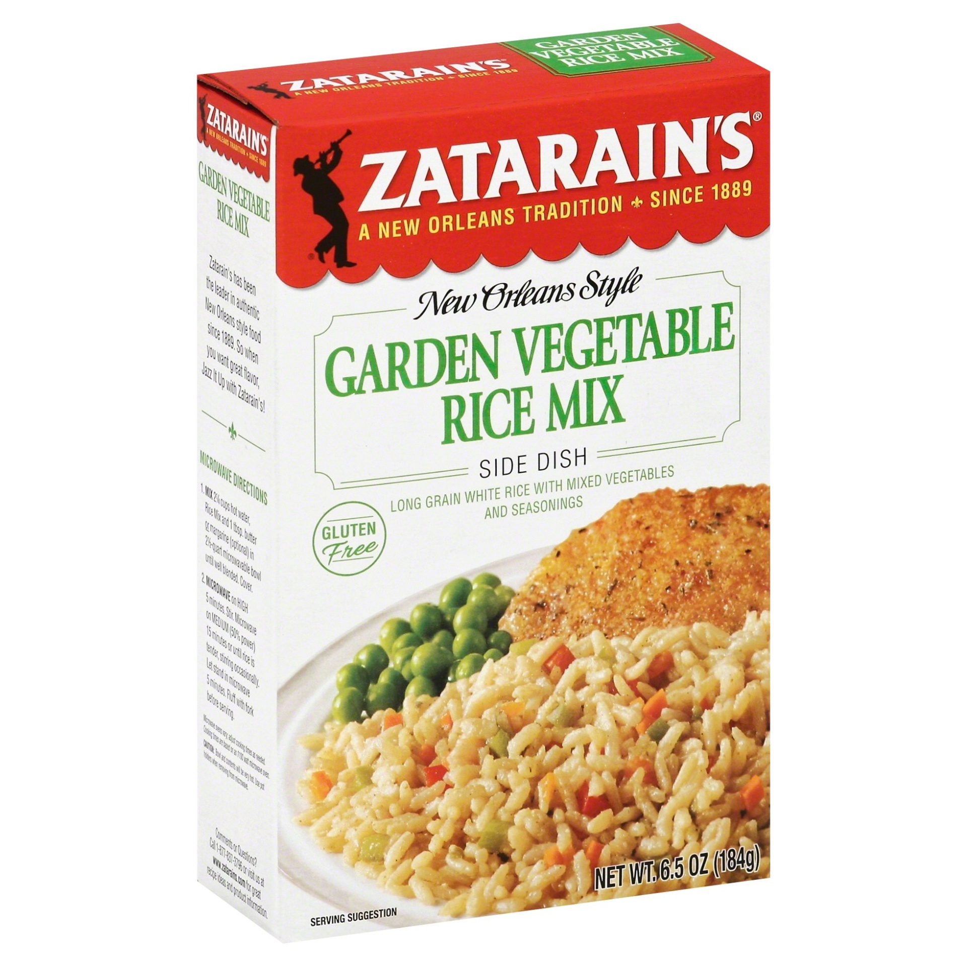 slide 1 of 1, Zatarain's Garden Vegetable Rice Mix, 6.5 oz