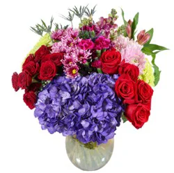 Bloom Haus Our Haus Floral Arrangement - Red / Blue / Pink