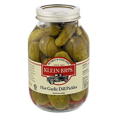 slide 1 of 1, Klein Bros. Hot Garlic Dill Pickles, 30 oz