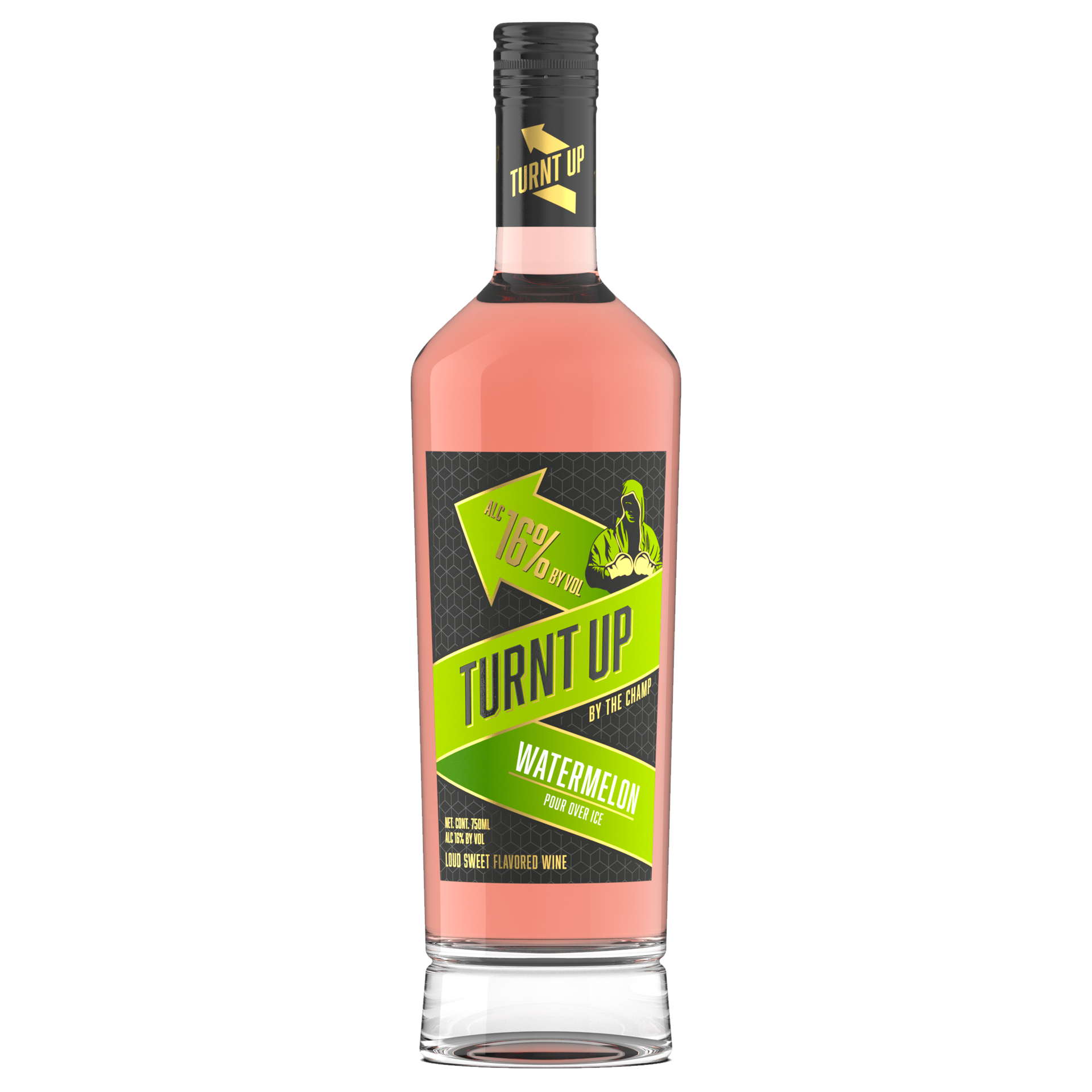 slide 1 of 9, Turnt Up By The Champ Watermelon Sweet Rose Wine 750 ml, 750 ml