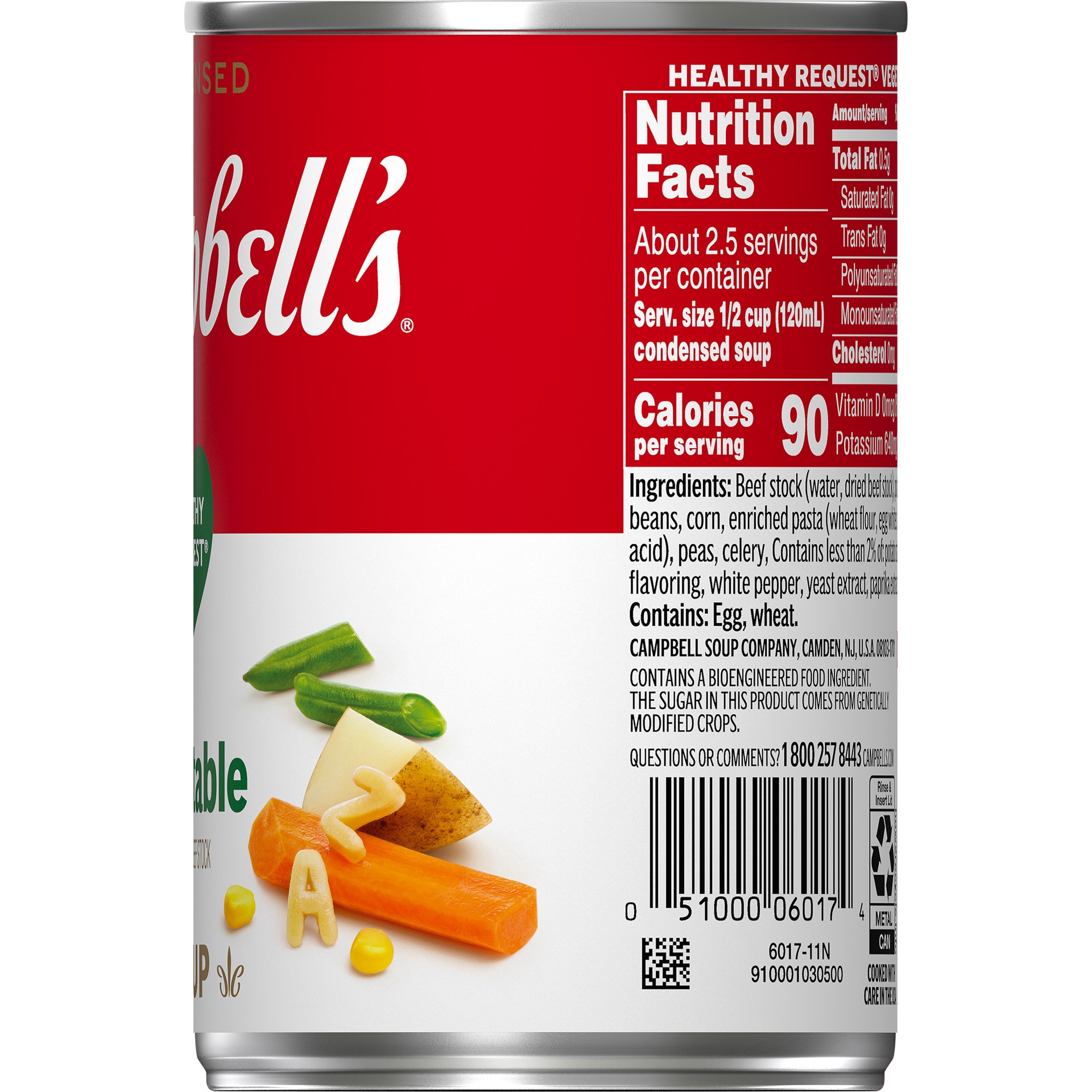 slide 4 of 5, Campbell's Condensed Healthy Request Vegetable Soup, 10.5 Ounce Can, 10.5 oz