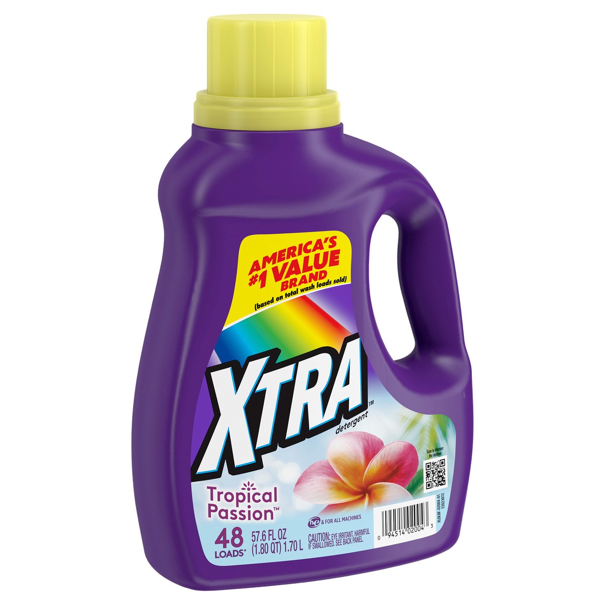 slide 9 of 9, XTRA Tropical Passion, 48 Loads Liquid Laundry Detergent, 57.6 Fl oz, 57.60 fl oz