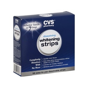 slide 1 of 1, CVS Pharmacy Dissolving Whitening Strips Vanilla Mint Flavor, 56 ct
