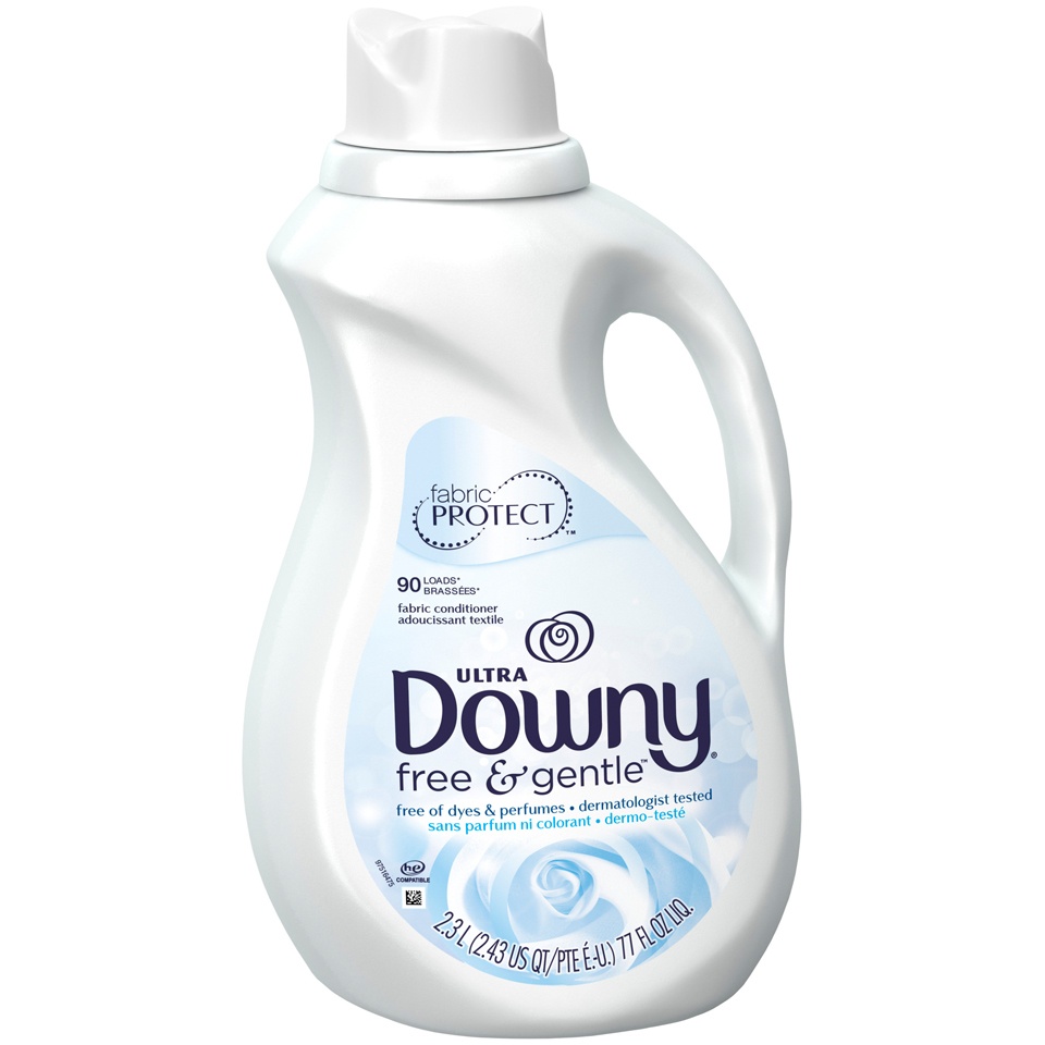 slide 2 of 2, Downy Free & Gentle Ultra Fabric Conditioner 2.43 qt, 2.43 qt