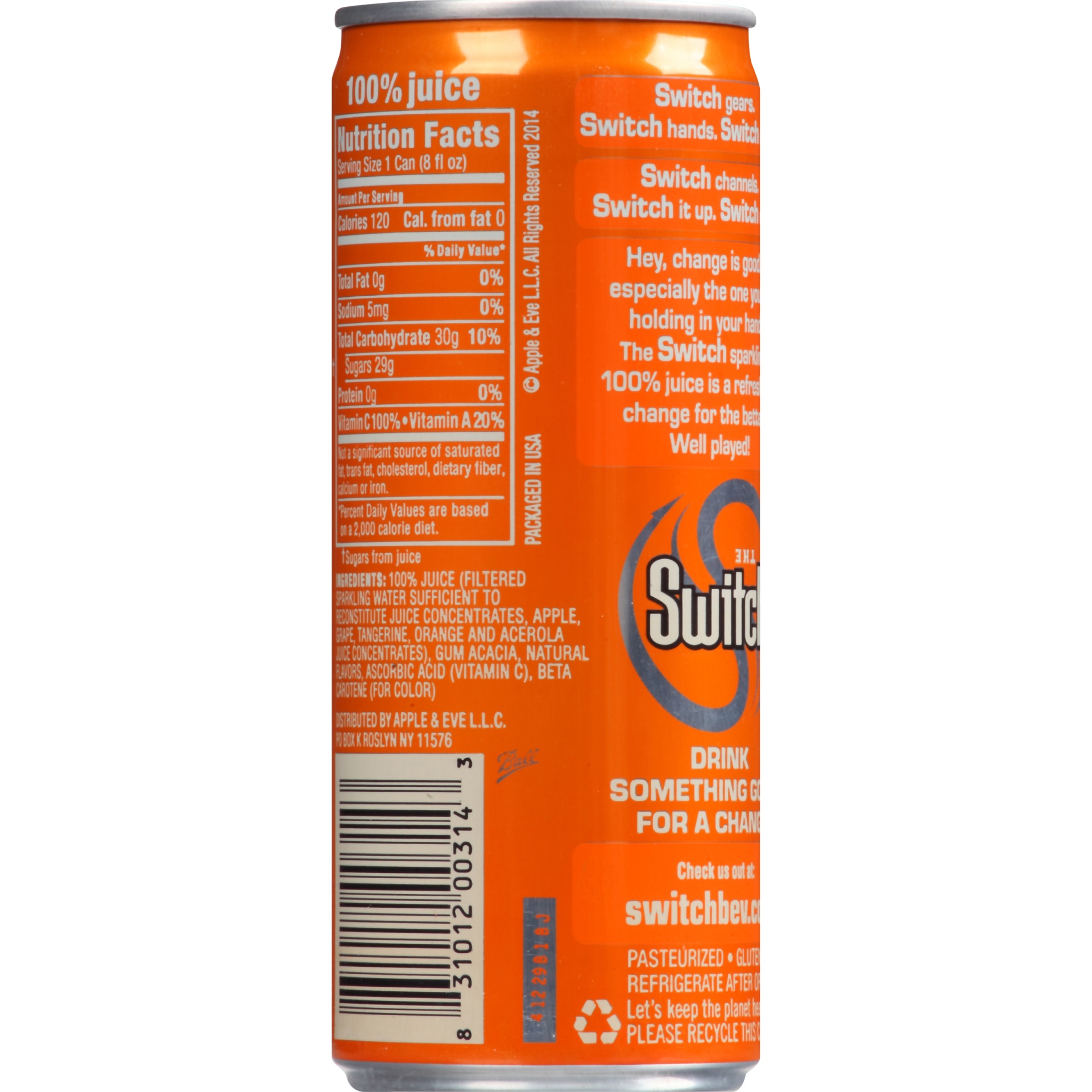 slide 4 of 6, The Switch 100% Juice Orange Tangerine, 8 fl oz