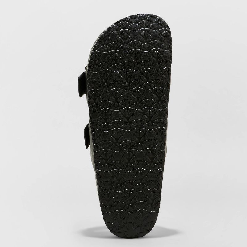 slide 4 of 4, Women's Neida EVA Two Band Footbed Slide Sandals - Shade & Shore™ Black 9: Contoured Footbed, Double Straps, 1 ct