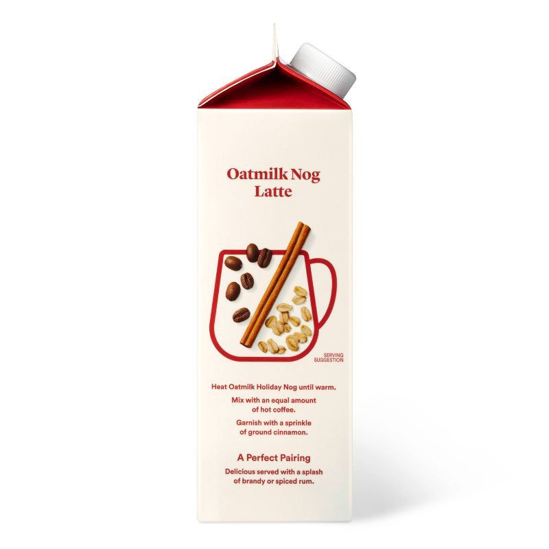 slide 4 of 4, Plant Based Oatmilk Holiday Nog - 32 fl oz - Good & Gather™, 32 fl oz