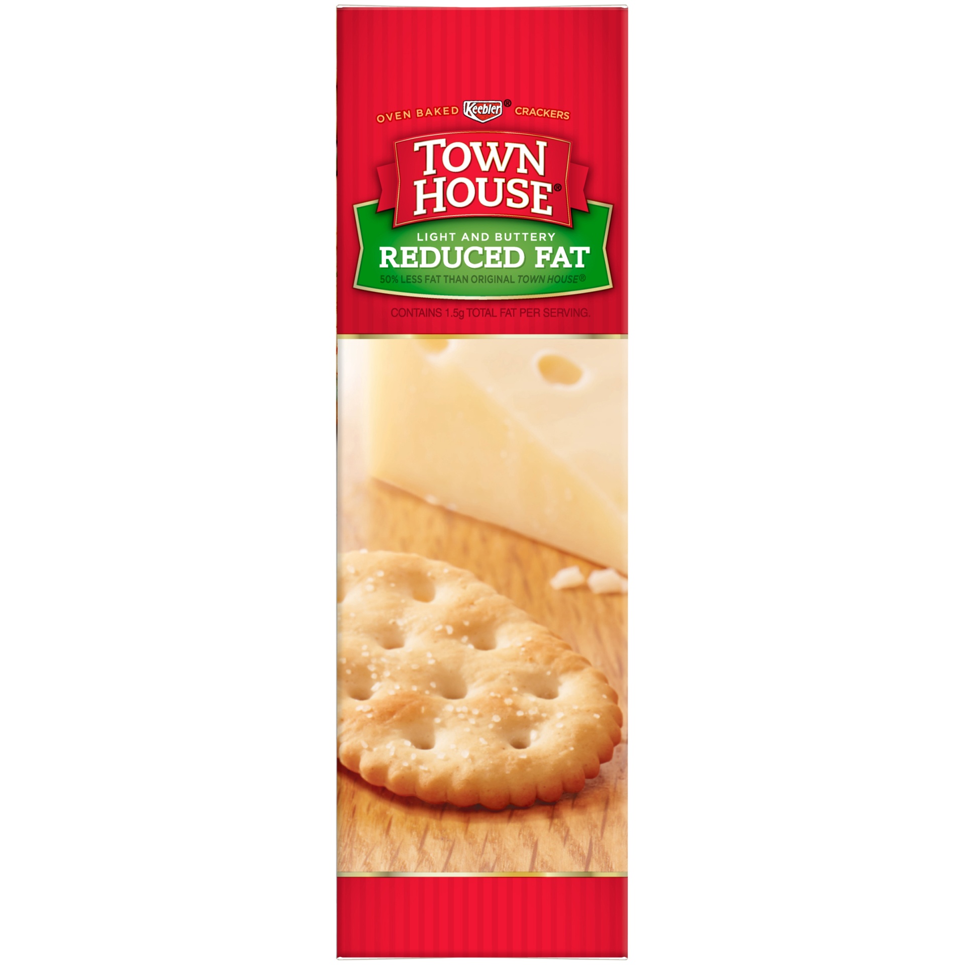 slide 3 of 7, Keebler Town House Reduced Fat Crackers, 11.2 oz