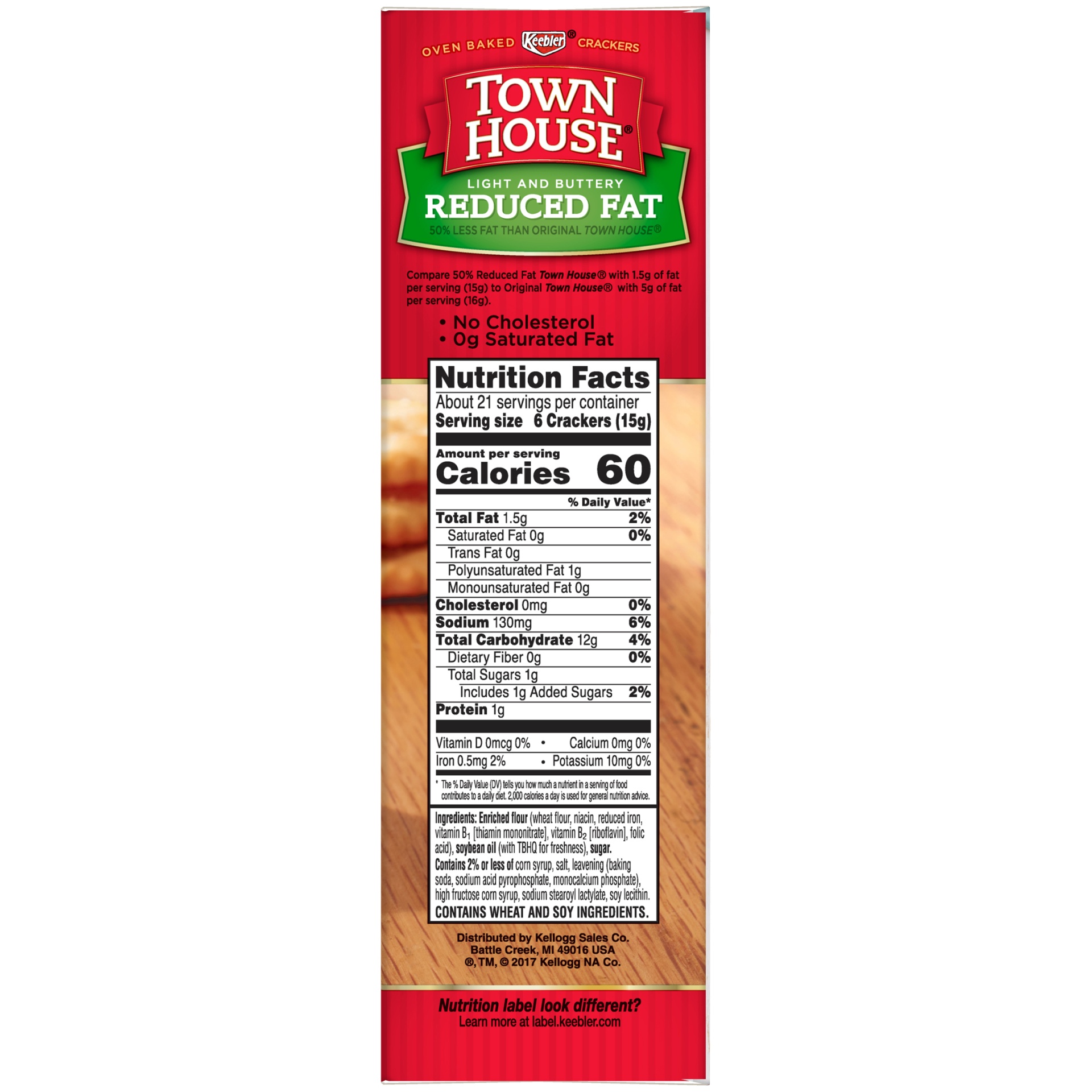 slide 4 of 7, Keebler Town House Reduced Fat Crackers, 11.2 oz