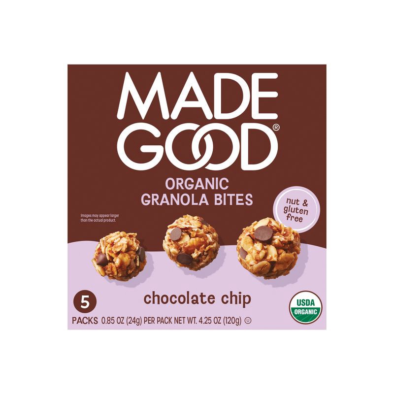 slide 1 of 8, MadeGood Chocolate Chip Granola Mini's - 4.25oz/5pk, 4.25 oz, 5 ct