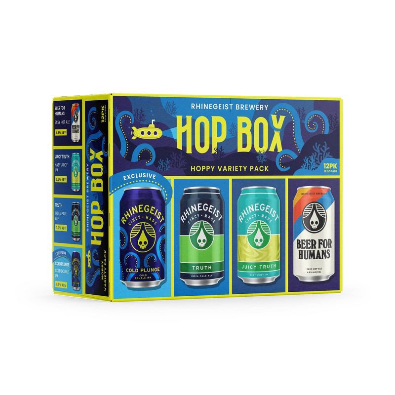 slide 2 of 4, Rhinegeist Hop Box IPA Beer - 12pk/12 fl oz Cans, 12 ct; 12 fl oz