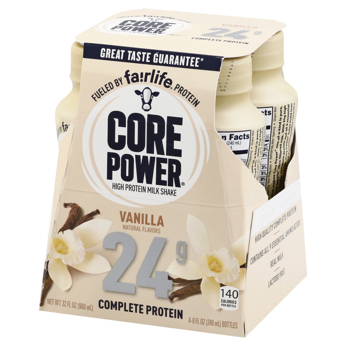 slide 11 of 13, Core Power Vanilla High Protein Milk Shake 4Pk, 32 fl oz