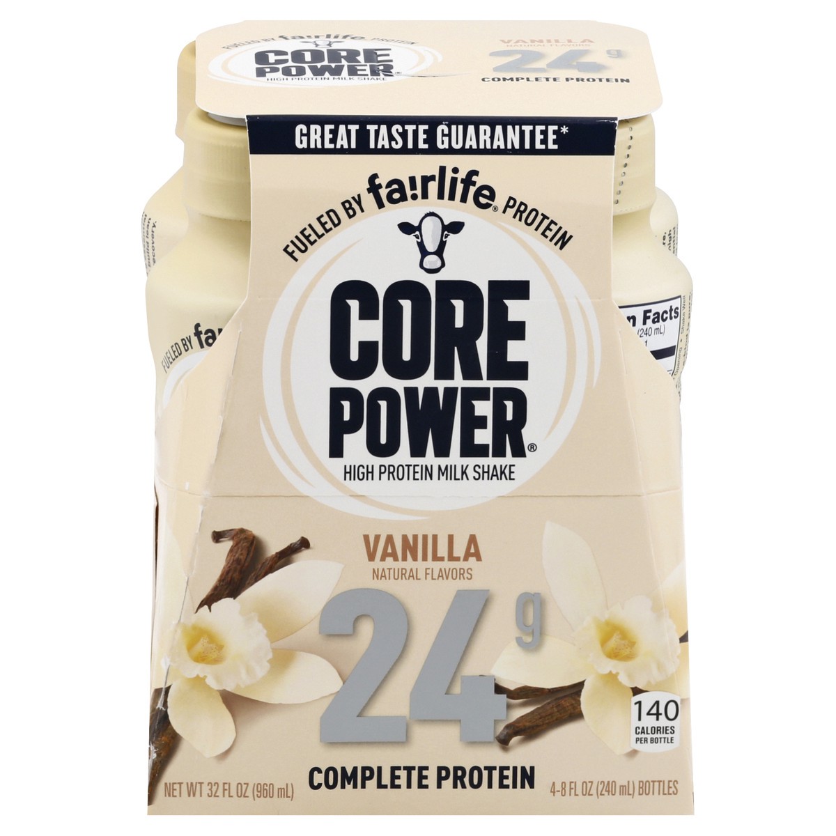 slide 3 of 13, Core Power Vanilla High Protein Milk Shake 4Pk, 32 fl oz