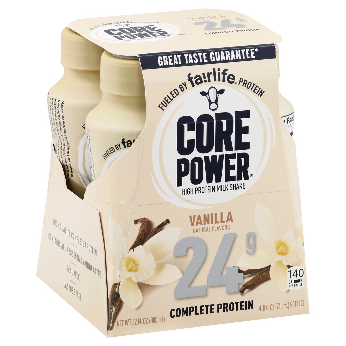 slide 8 of 13, Core Power Vanilla High Protein Milk Shake 4Pk, 32 fl oz